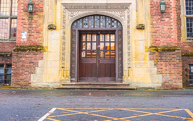 A photo of Debating Hall with chairs set up
