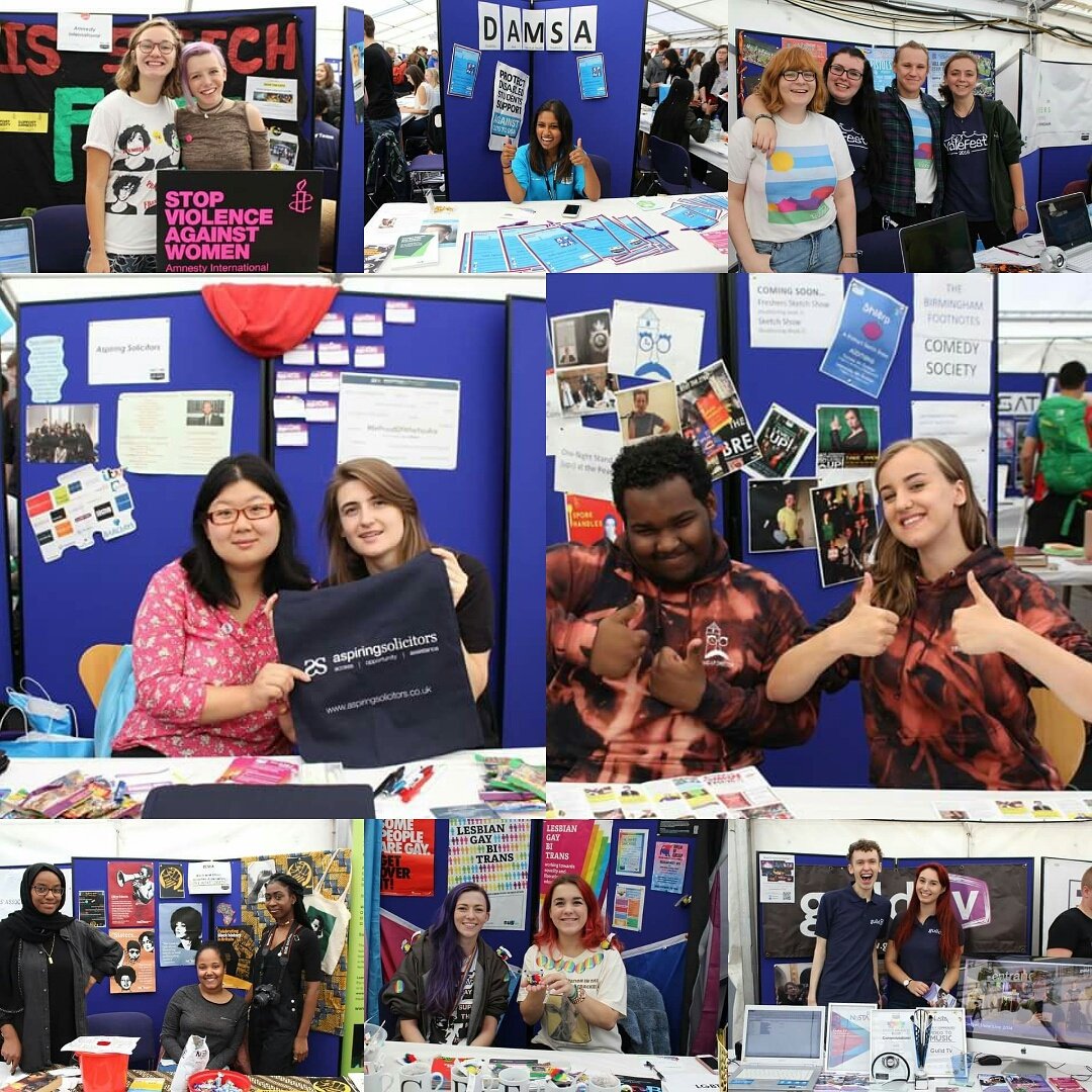 Student Groups Societies Fair 2016-17 - various group stalls 