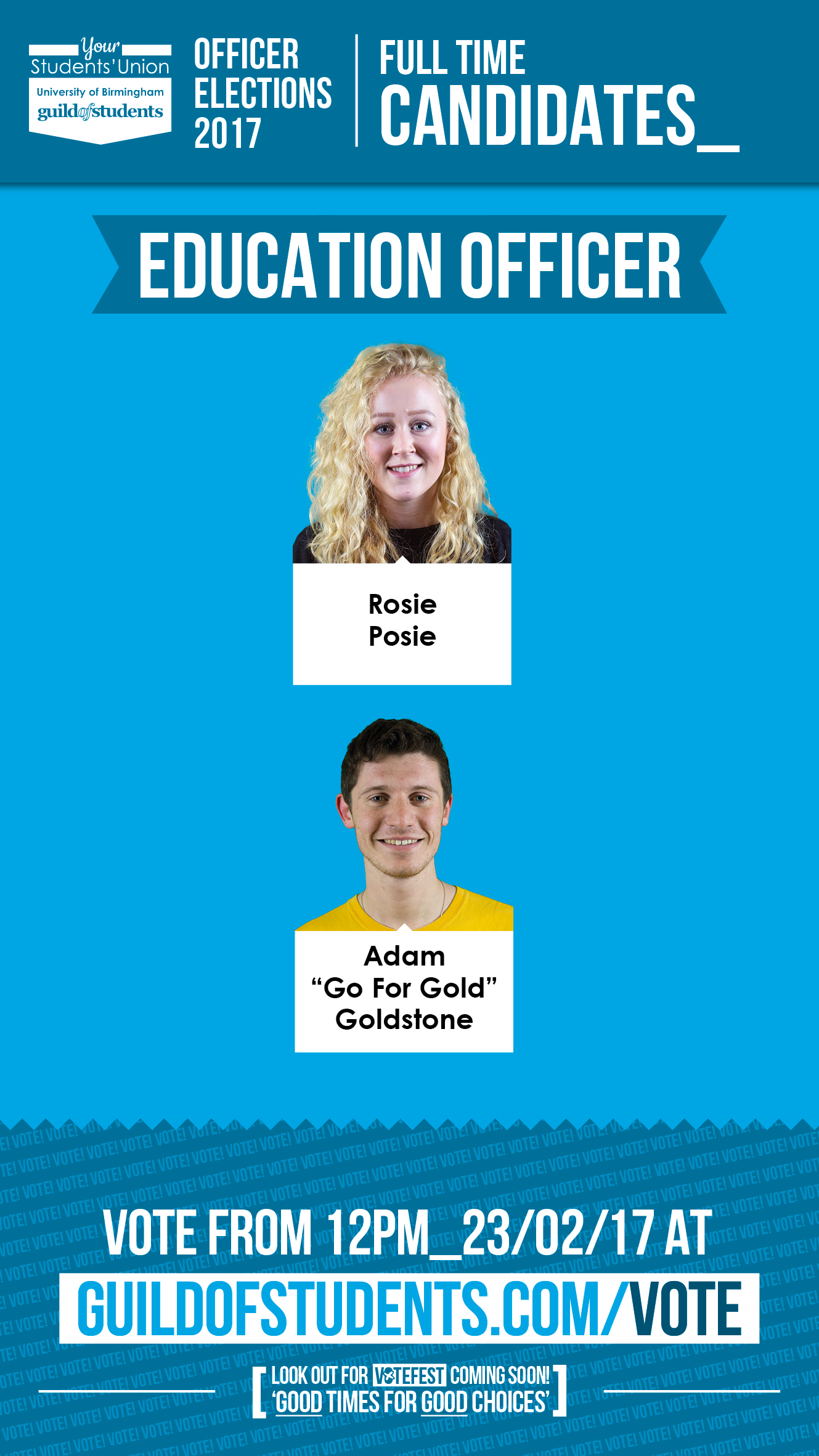 Guild Elections 2017 - Full Time Candidates - Education Officer