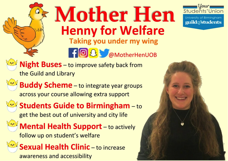 Henny Green - Welfare Officer 2017-18 Manifesto