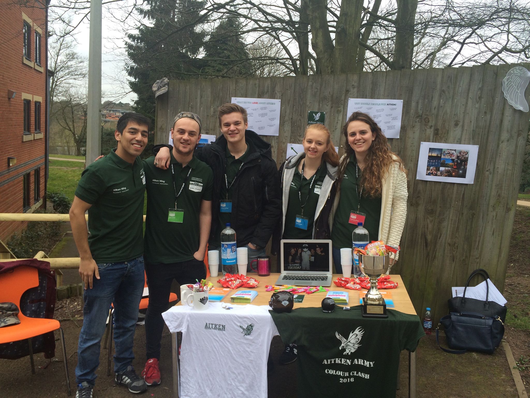 Aitken Residents’ Association committee for 2016 (also known as RAs), from left to right; Jonathan, Katie, Julian, Emma and Luke