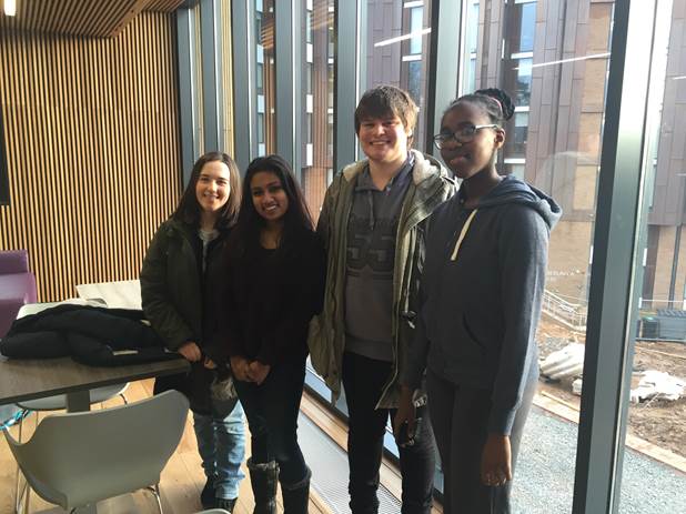 We are your Chamberlain Residents’ Association committee, also known as RAs, and we are Kiki, Joe, Amelia and Melissa. 