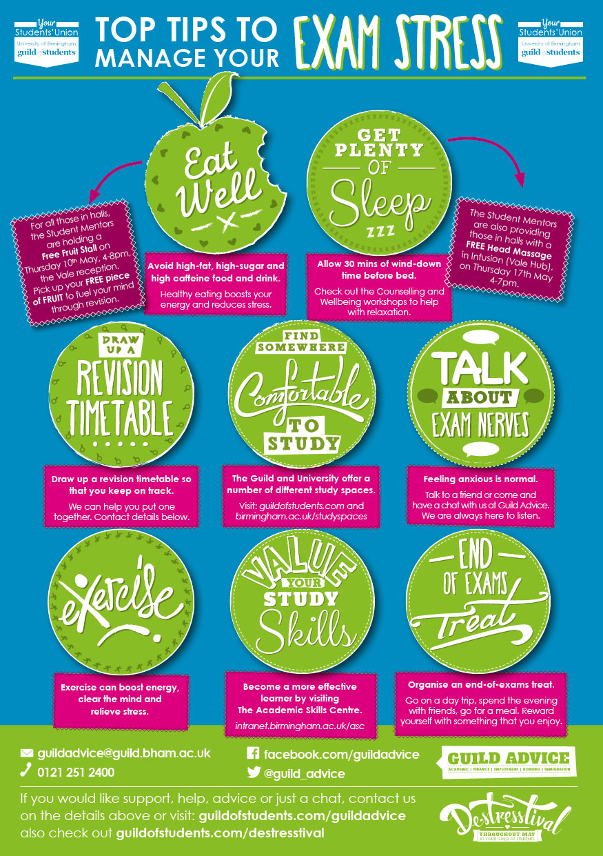  top tips to manage your exam stress exam stress - back 
