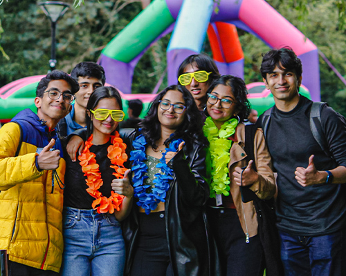 students at a halls event