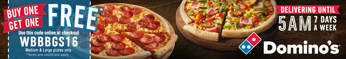 Dominos Pizza Welcome Week 2016 Special Offer - Please visit www.dominos.co.uk for more details